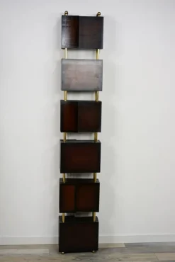 Hot Pamono Vintage Wooden and Brass Room Divider