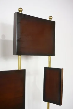 Hot Pamono Vintage Wooden and Brass Room Divider