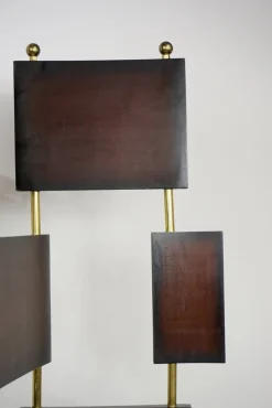 Hot Pamono Vintage Wooden and Brass Room Divider
