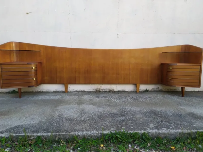 Pamono Vintage Wooden Headboard, 1960s> Beds & Bedroom Sets