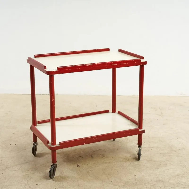 Pamono Vintage Wooden Kitchen Trolley> Serving Bar Carts & Trolleys