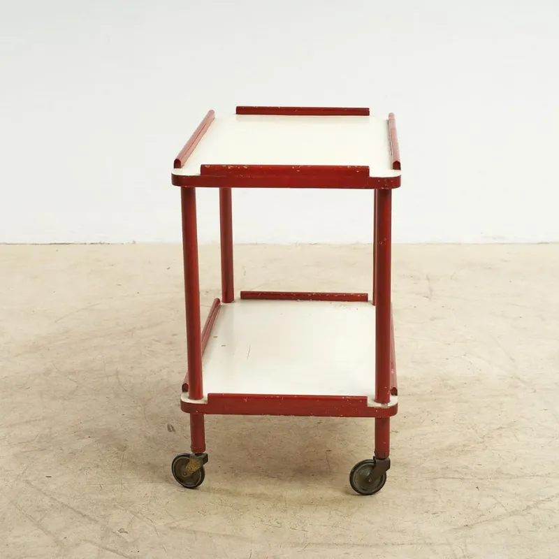 Pamono Vintage Wooden Kitchen Trolley> Serving Bar Carts & Trolleys