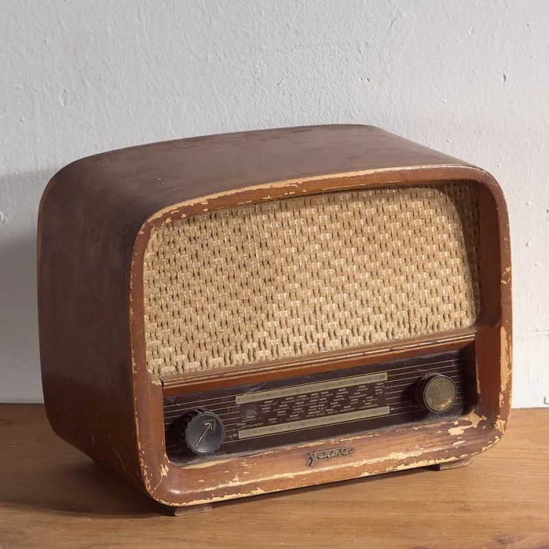 Pamono Vintage Wooden Radio, 1950s> Electronics