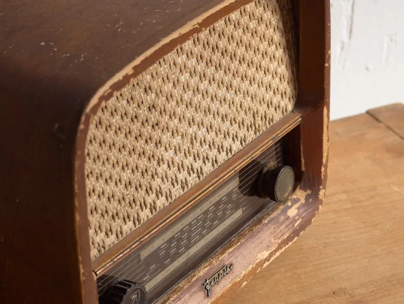 Pamono Vintage Wooden Radio, 1950s> Electronics