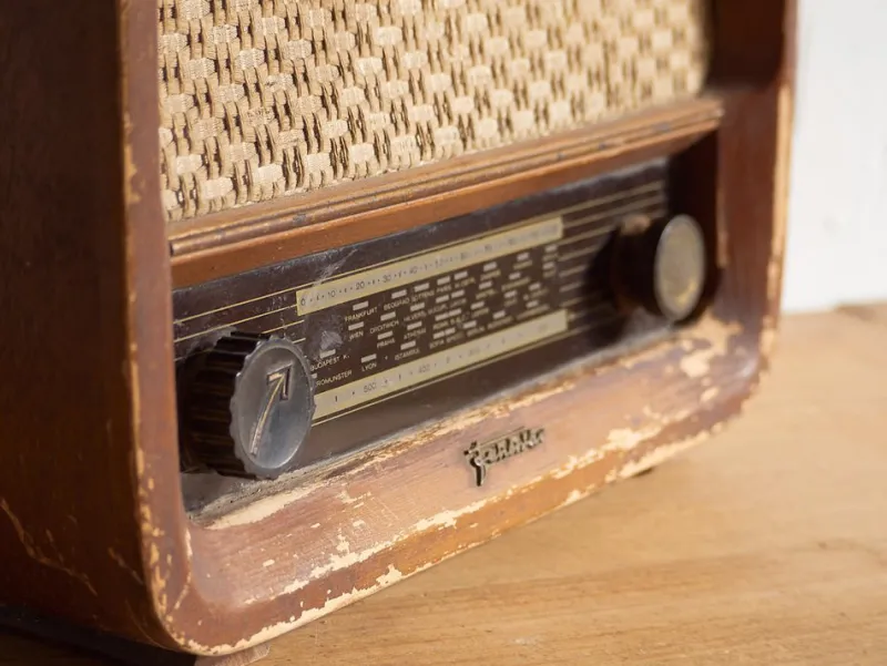 Pamono Vintage Wooden Radio, 1950s> Electronics