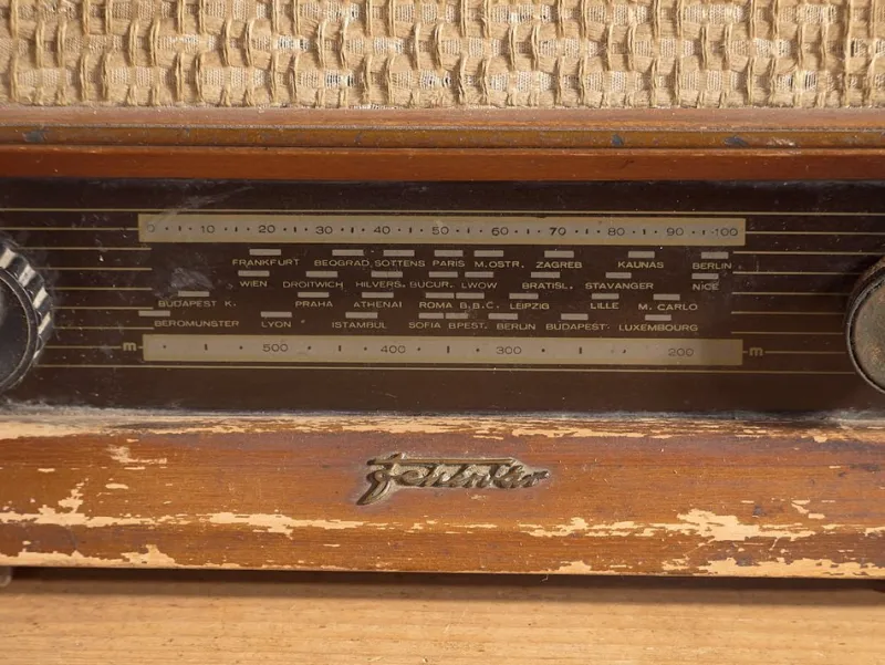 Pamono Vintage Wooden Radio, 1950s> Electronics