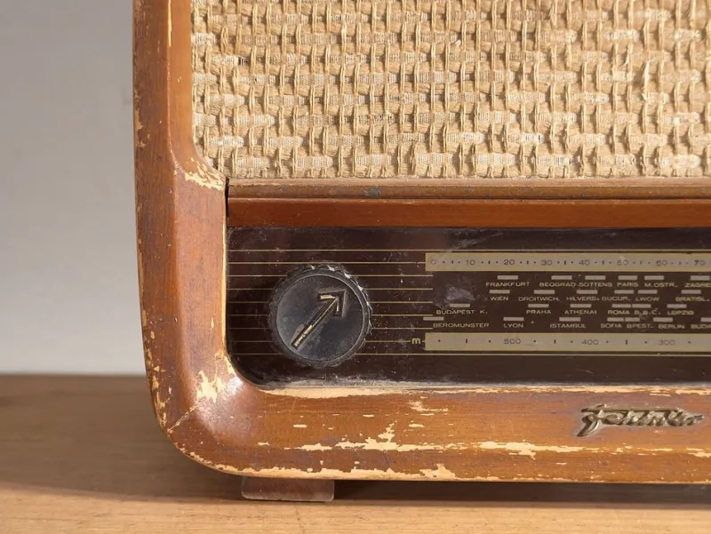 Pamono Vintage Wooden Radio, 1950s> Electronics