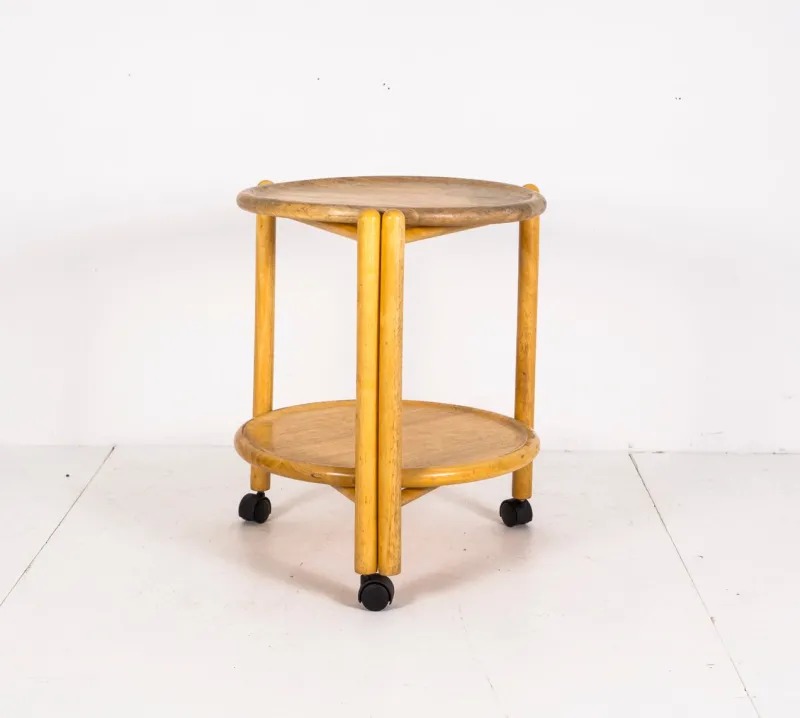 Pamono Vintage Wooden Serving Trolley> Serving Bar Carts & Trolleys