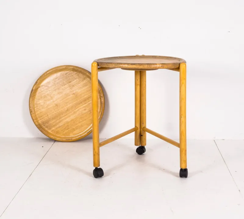 Pamono Vintage Wooden Serving Trolley> Serving Bar Carts & Trolleys