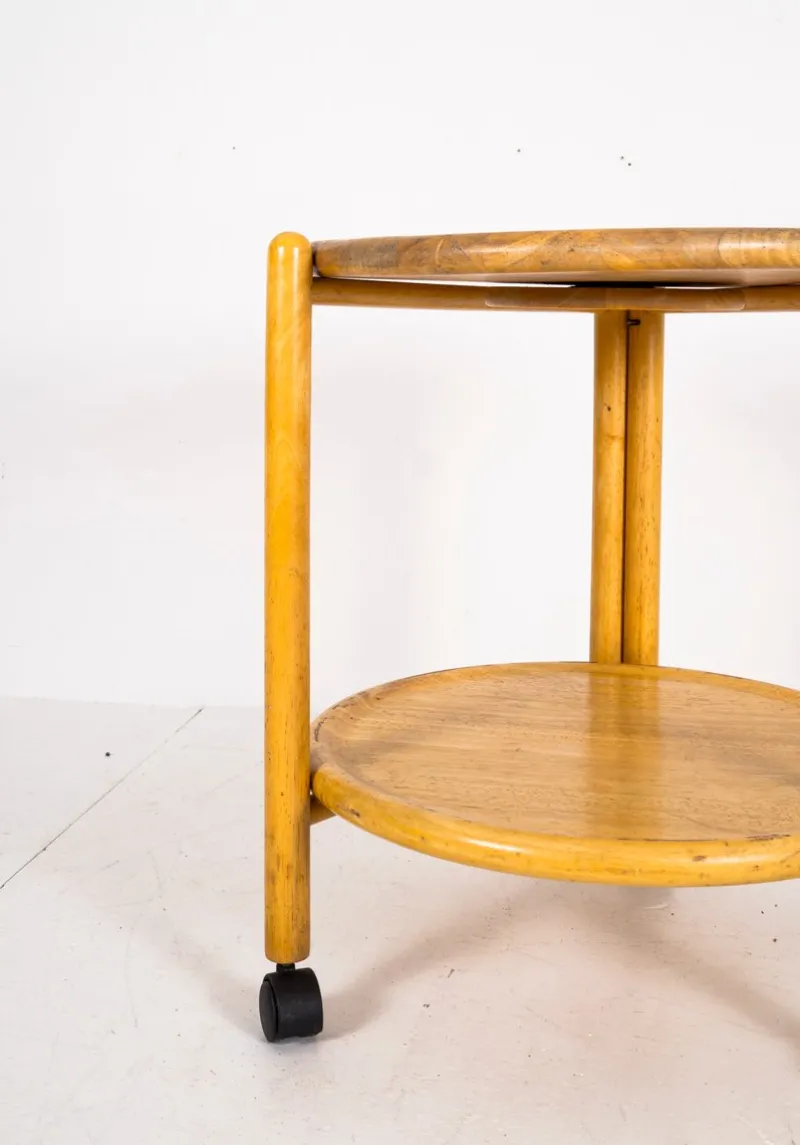 Pamono Vintage Wooden Serving Trolley> Serving Bar Carts & Trolleys