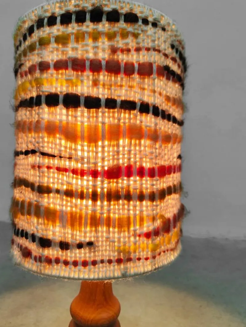 Pamono Vintage Wooden Table Lamp 1970s> Table Lamps