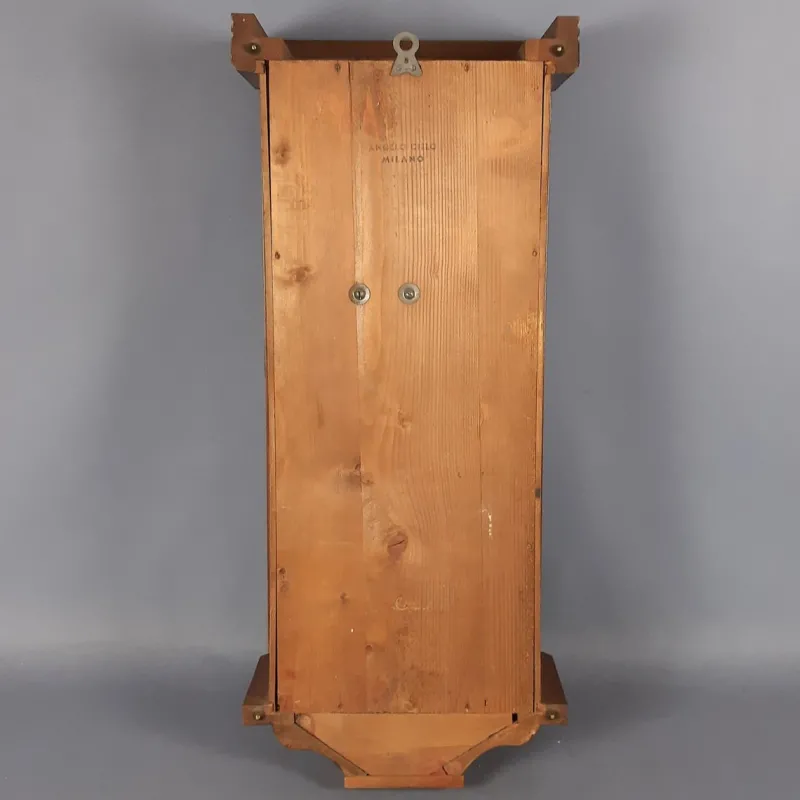 Pamono Vintage Wooden Wall Pendulum Clock with Arabic Numerals, 1960s