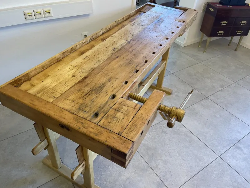 Pamono Vintage Workbench in Pine> Worktables & Workbenches