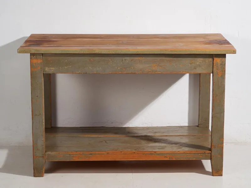 Best Pamono Vintage Worktable in Olive Green, 1920