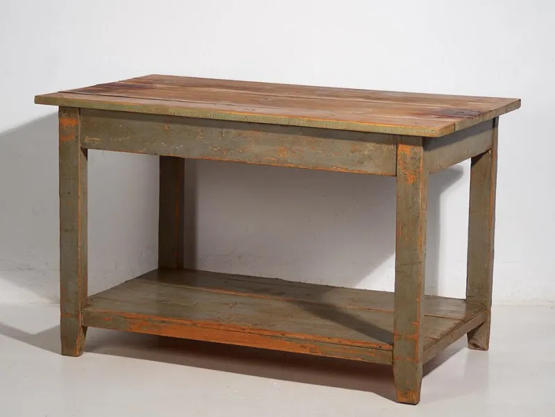 Best Pamono Vintage Worktable in Olive Green, 1920