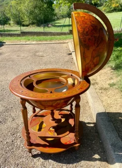 Pamono Vintage World Globe on Wheels Bar, 1960s><noscript><img width=