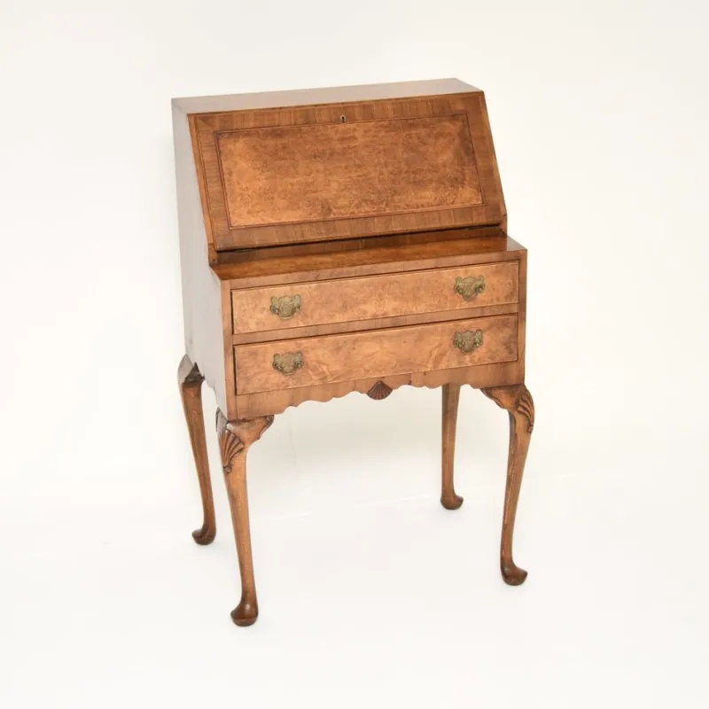 Clearance Pamono Vintage Writing Desk in Burr Walnut, 1920s