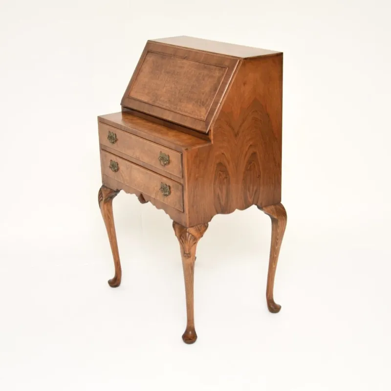 Clearance Pamono Vintage Writing Desk in Burr Walnut, 1920s