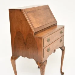 Clearance Pamono Vintage Writing Desk in Burr Walnut, 1920s