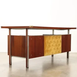 Pamono Vintage Writing Desk in Exotic Wood Veneer, 1960s><noscript><img width=
