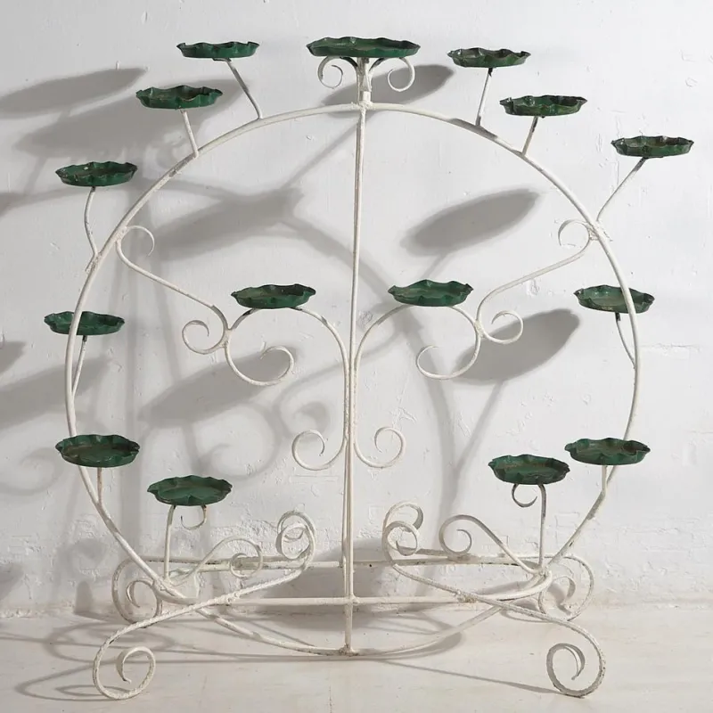 Pamono Vintage Wrought Garden Flowerpot, 1920> Garden Tables