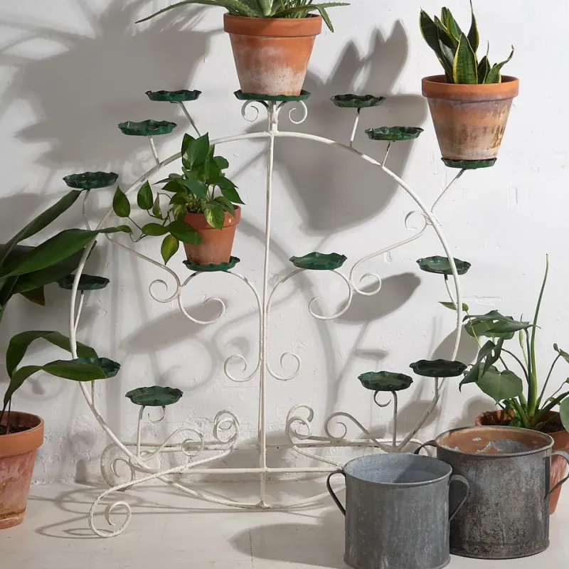 Pamono Vintage Wrought Garden Flowerpot, 1920> Garden Tables