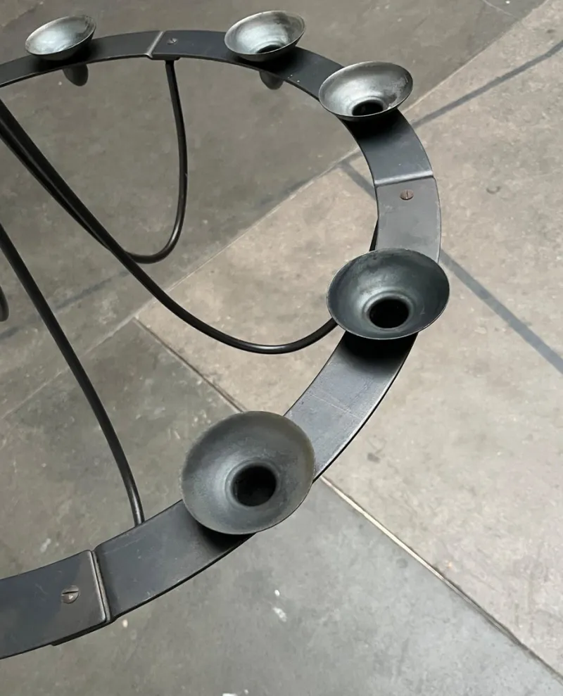 Online Pamono Vintage Wrought Iron Chandelier Candleholder by Ehlén Johansson for Ikea, 1990s