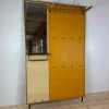 Pamono Vintage Yellow Coat Rack with Mirror, 1960s