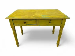 Pamono Vintage Yellow Wooden Table, 1940s> Worktables & Workbenches