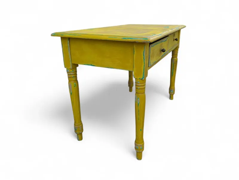Pamono Vintage Yellow Wooden Table, 1940s> Worktables & Workbenches