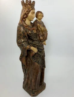 Pamono Virgin & Child, Late 18th Century, Polychrome Wood> Sculpture