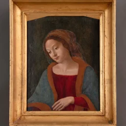 Pamono Virgin Mary, Florence, 1480s, Oil Painting on Wooden Board> Old Masters