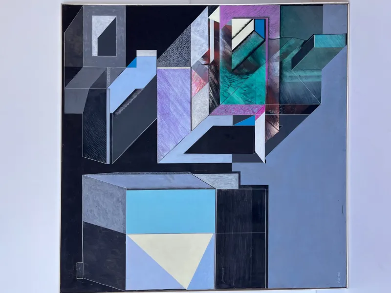 New Pamono Vito Capone, Composition, 1970s, Acrylic on Canvas