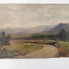 Pamono Vittorio Avondo, Paesaggio a Ozzolo, 1893, Oil on Wood> Impressionist