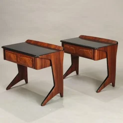 New Pamono Vittorio Dassi Bedside Tables, 1950s, Set of 2
