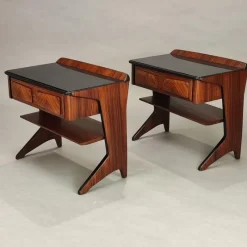 New Pamono Vittorio Dassi Bedside Tables, 1950s, Set of 2