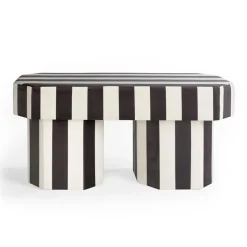 Pamono Viva Stripe Black and White Bench by Houtique> Seating|Benches