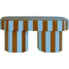 Pamono Viva Stripe Blue and Brown Bench by Houtique