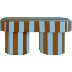 Pamono Viva Stripe Blue and Brown Bench by Houtique