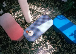 Pamono Viva Stripe Blue and Brown Bench by Houtique