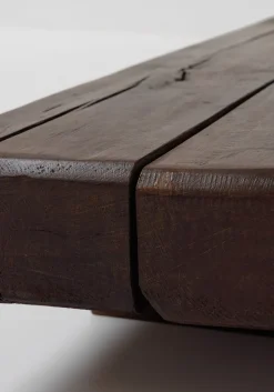 New Pamono Wabi Sabi Rustic Oak Wood Coffee Table, France, 1950s