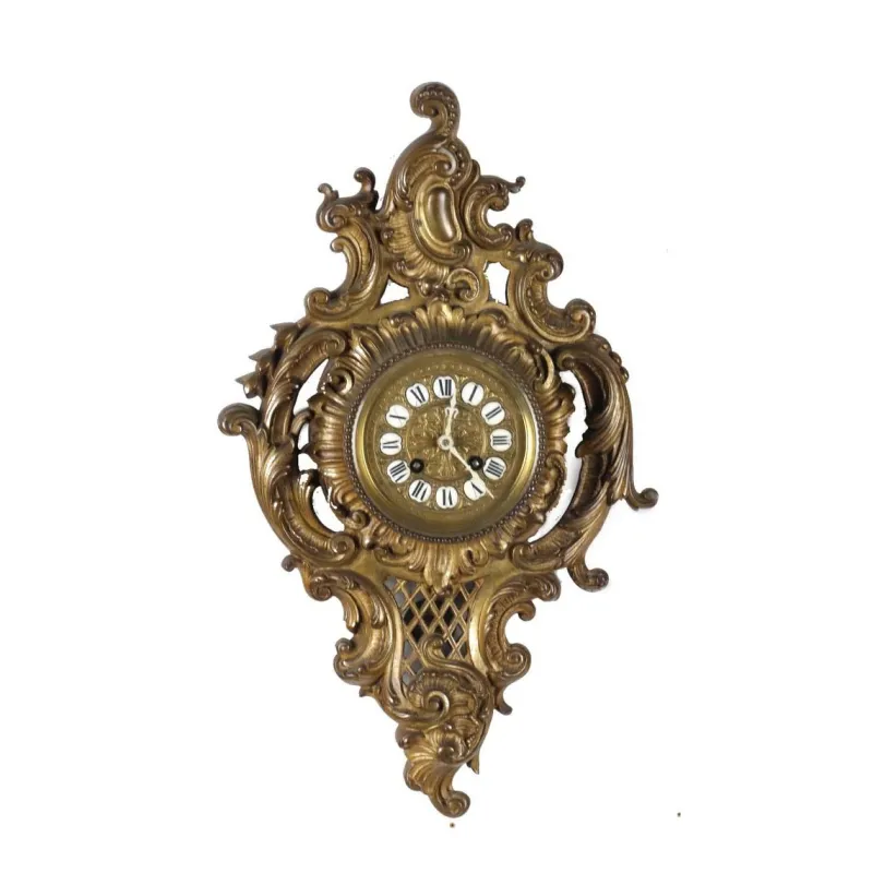 Discount Pamono Wall Clock in Golden Bronze