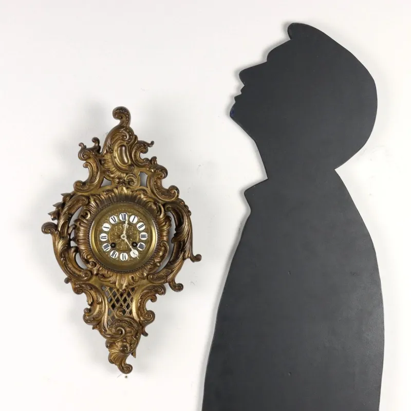 Discount Pamono Wall Clock in Golden Bronze