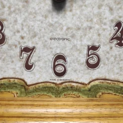 Pamono Wall Clock in Semigres Tile by Junghans, 1960s><noscript><img width=