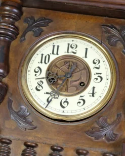 Pamono Wall Clock in Walnut by Junghans,1920s> Clocks