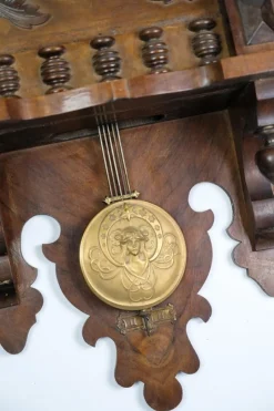 Pamono Wall Clock in Walnut by Junghans,1920s><noscript><img width=