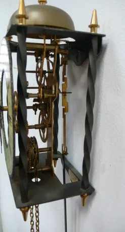 Outlet Pamono Wall Clock Skeleton Pendulum Clock from Hermle, 1960s