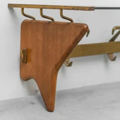 Pamono Wall Coat Rack in the style of Paolo Buffa, 1950s><noscript><img width=