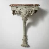 Pamono Wall Console with Red Marble Top> Console Tables