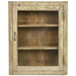 Pamono Wall Display Case in Patinated Wood> Shelves & Wall Units